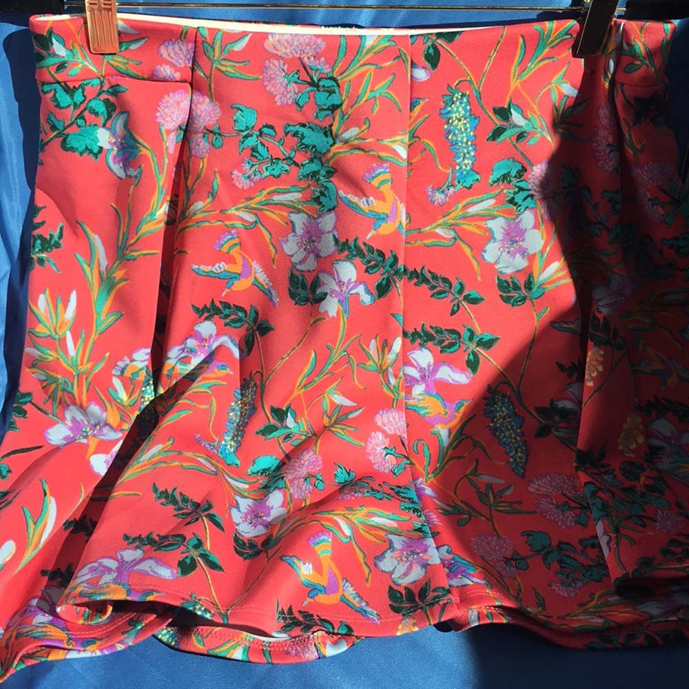 Pink colorful decree extra large skirt